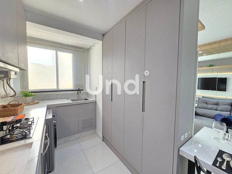 Apartamento moderno na Praia Brava com duas suítes