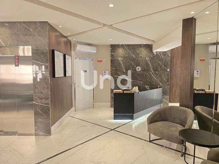 Apartamento moderno na Praia Brava com duas suítes