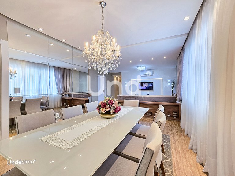 Apartamento 3 Suítes, 2 Vagas e Churrasqueira | Meia Praia